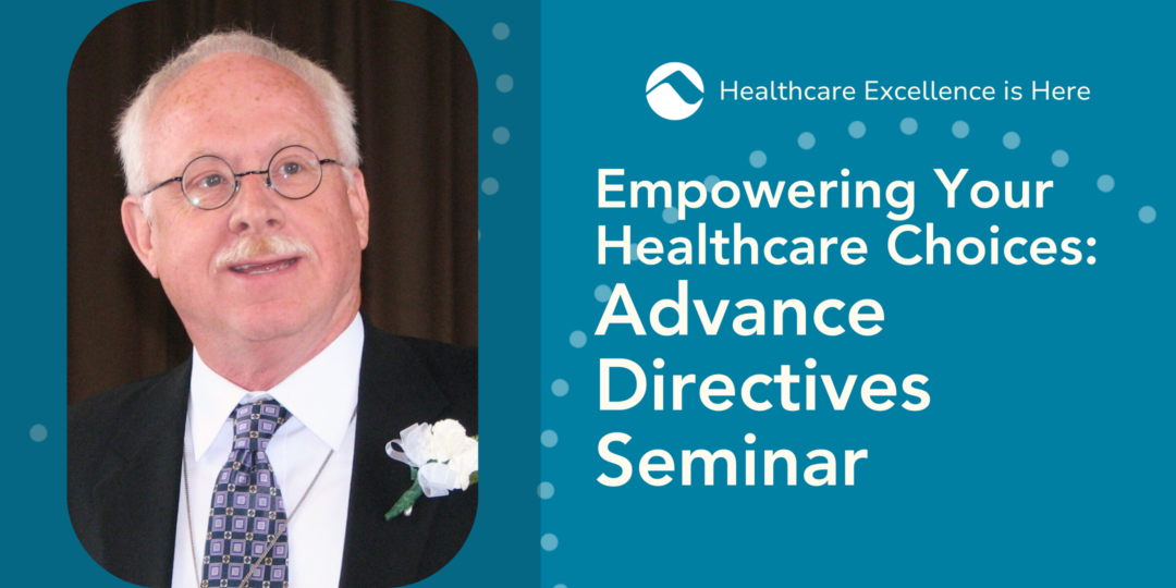 Rev Osgood text reads Empowering Your Healthcare Choices: Advance Directives Seminar