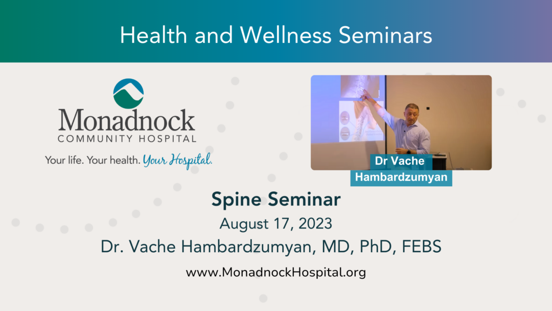 Spine Seminar with Dr Vache