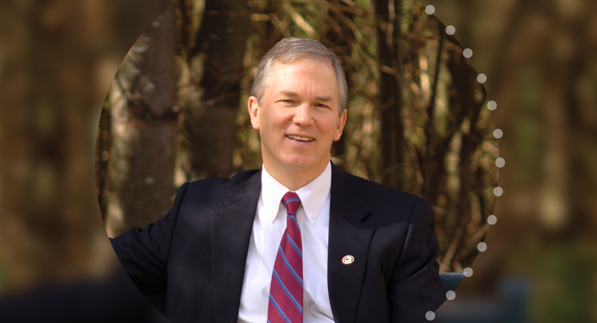 Portrait of Peter L. Gosline, former President and CEO of Monadnock Community Hospital.