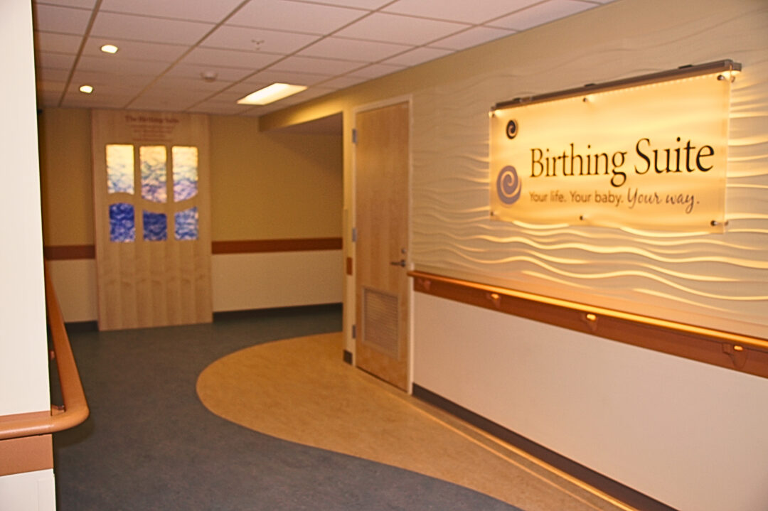 The Birthing Suite entrance hallway