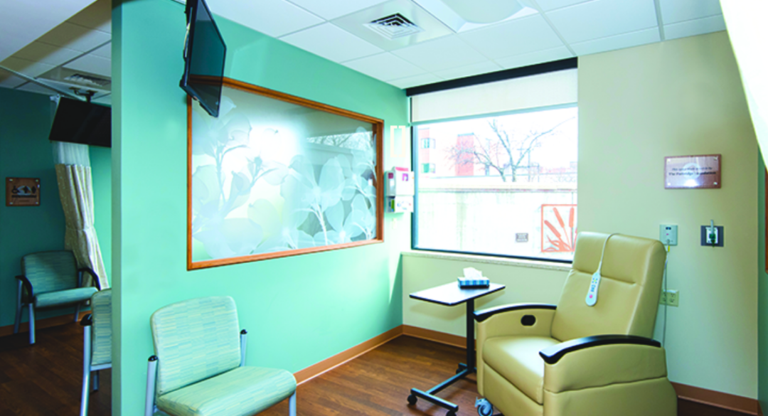 A serene infusion room at Monadnock Community Hospital, where patients receive compassionate care from expert oncology specialists