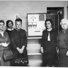1966 - Antrim Hospital Aid members circa 1966: Barbara Shea, Priscilla Hurlin, Marie Boorum, Ellie Lane and Mable Staples