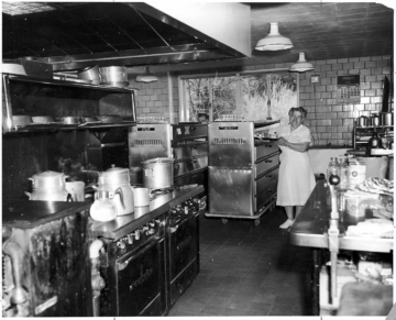 1961 - The early Hospital was made to look as much like a cheerful home as possible, with a small kitchen on each floor. As the Hospital grew, so did its dietary needs, leading to expansions. Marjorie Haselton was a MCH dietician from 1935-1974.