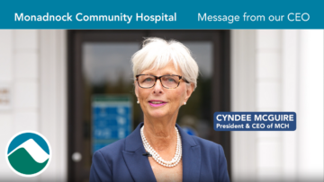 screenshot Cyndee McGuire CEO and President of MCH welcoming employees to MCH in a video