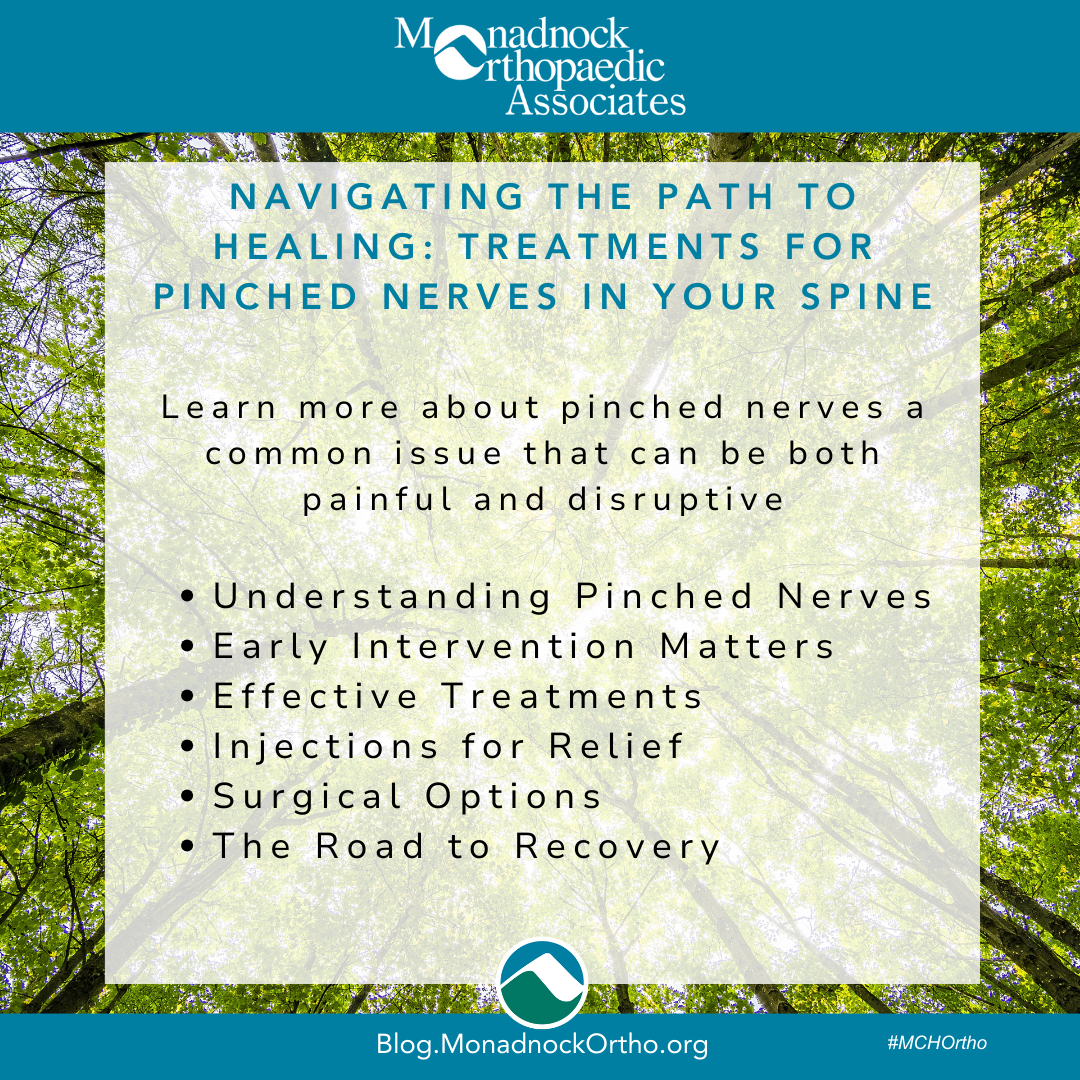 Navigating the Path to Healing: Treatments for Pinched Nerves in Your Spine Learn more about pinched nerves a common issue that can be both painful and disruptive Understanding Pinched Nerves Early Intervention Matters Effective Treatments Injections for Relief Surgical Options The Road to Recovery