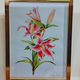 Dierdre Oliver “Lillie’s” watercolor 13x10 $125