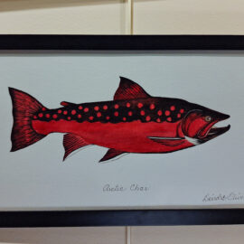 Dierdre Oliver “Arctic Char” watercolor 9x15 $125