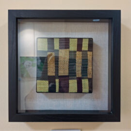 Heather Carroll “Harmony No 7 in Green” fiber collage 10x10 $150