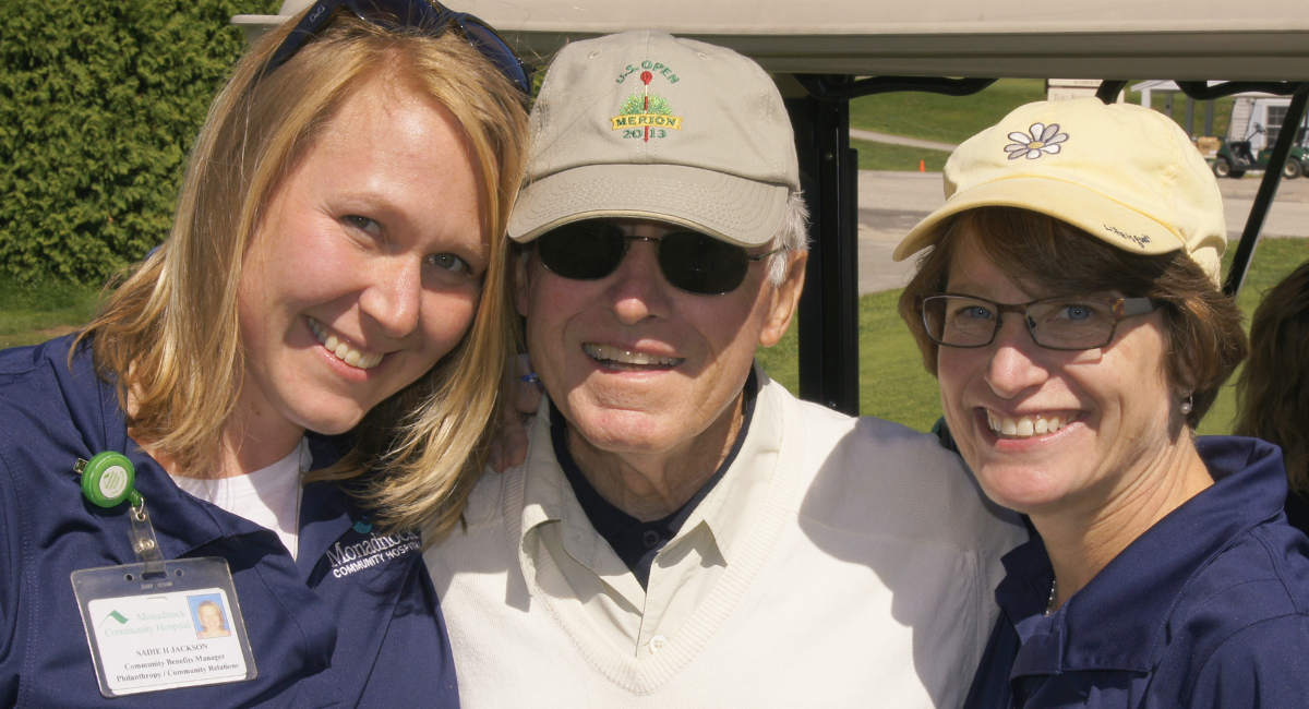 Sadie Bob Taft and Laura at the golf tournament