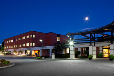 The main entrance of Monadnock Community Hospital, featuring a clean, welcoming exterior