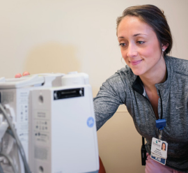 A Monadnock Community Hospital nurse providing compassionate care, part of our wide-ranging healthcare services designed to meet diverse patient needs