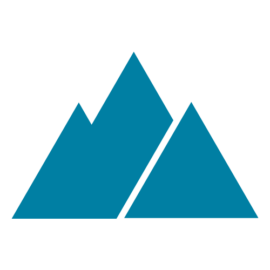 An icon of two mountain peaks, symbolizing strength and resilience in men's health