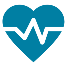 An icon of a heart with a heartbeat line, representing general health and comprehensive primary healthcare services