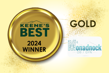 Keene’s Best 2024 Winner - Gold badge awarded to Monadnock OB/GYN, recognizing excellence in the OB/GYN category